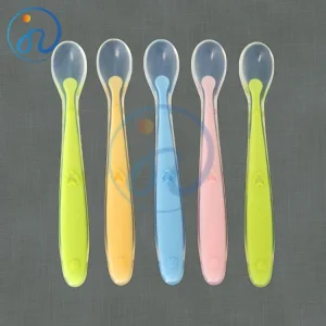 custom silicone infant spoon by lsr injection molding