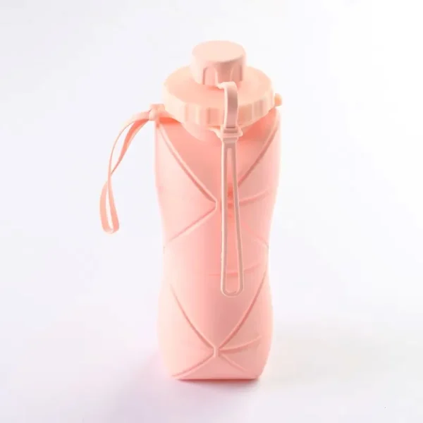 pink silicone bottle collapsible