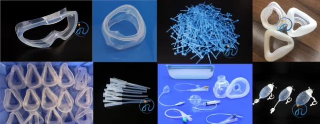 medical-grade silicone device using LSR