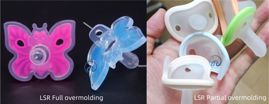 Difference from LSR partial overmolding