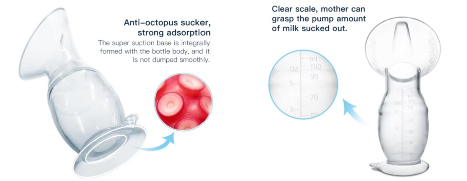 100ml silicone breast pump