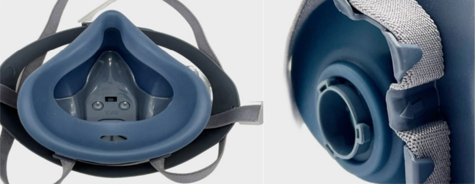 Dual-filter Food Grade Liquid Silicone Half Gas Mask Respirator