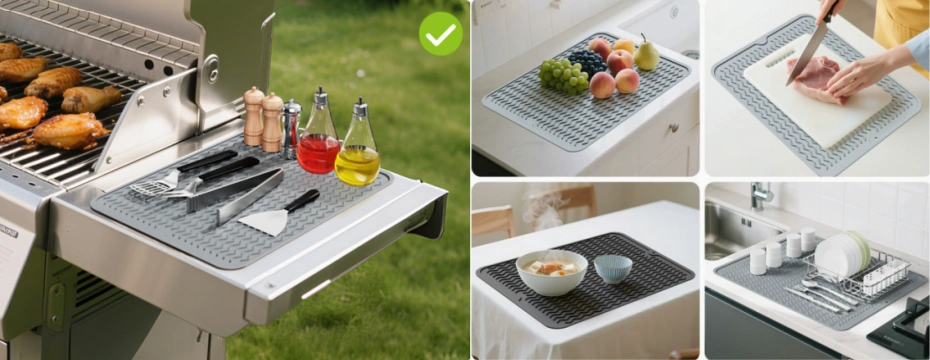 Oil-Resistant Silicone Grill Prep Mat 