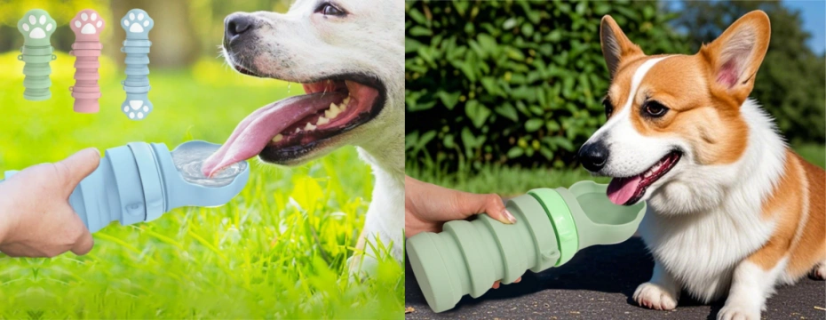 Outdoor Travel Walking Liquid silicone foldable water bottle