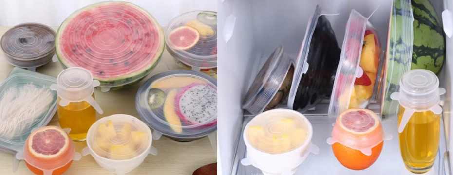 Reusable Durable Food Grade Liquid silicone fresh cover