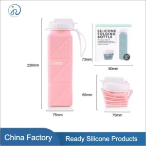 Silicone Water Bottle With Straw